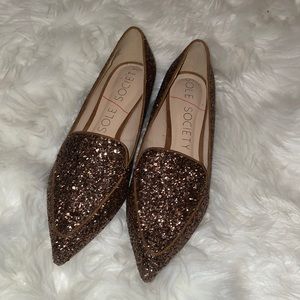 Worn once, sole society flats